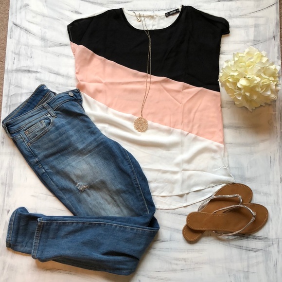 Color block blouse - Picture 5 of 8